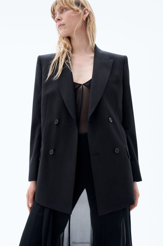 Filippa K L8HHT172 Bekleidung Schwarz Frauen Zweireihiger Blazer