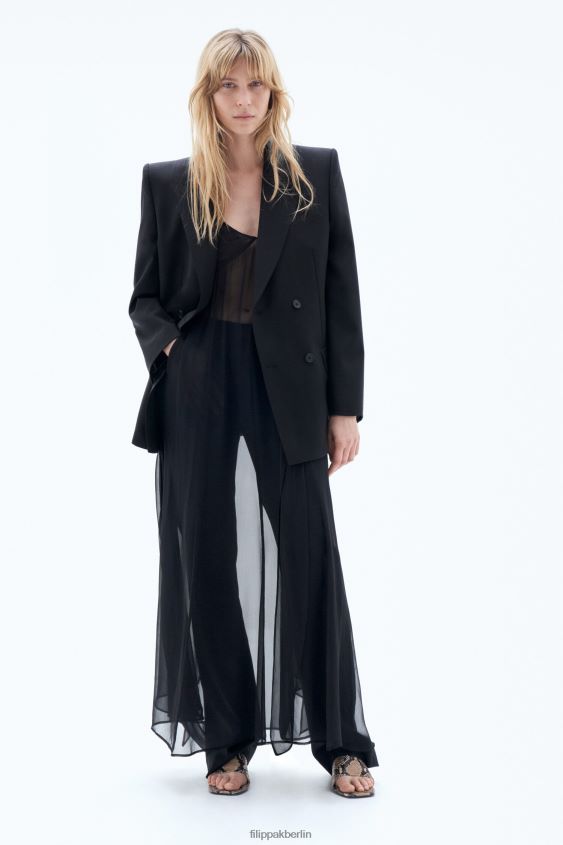 Filippa K L8HHT172 Bekleidung Schwarz Frauen Zweireihiger Blazer