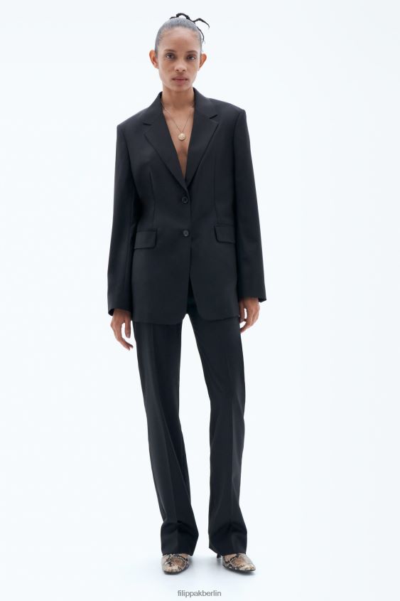 Filippa K L8HHT173 Bekleidung Schwarz Frauen Alison Cool Wollblazer