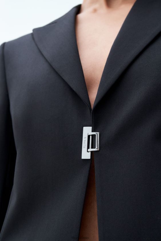 Filippa K L8HHT177 Bekleidung Schwarz Frauen Einreihiger Blazer