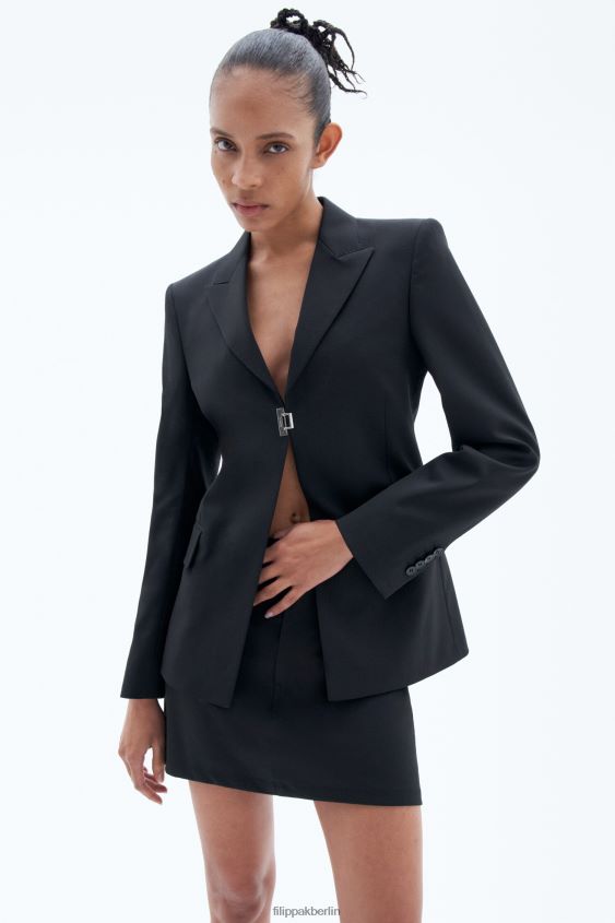 Filippa K L8HHT177 Bekleidung Schwarz Frauen Einreihiger Blazer