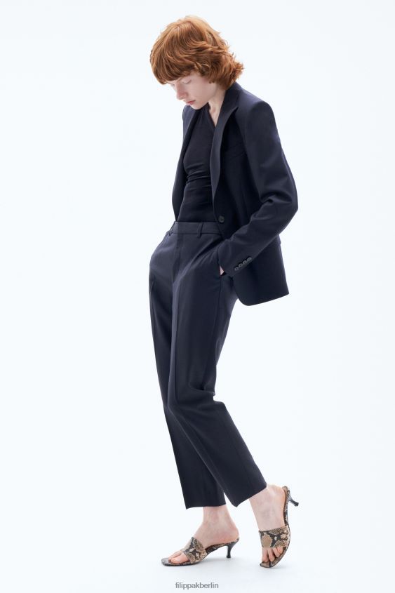Filippa K L8HHT181 Bekleidung dunkles Marineblau Frauen Sasha Cool Wollblazer