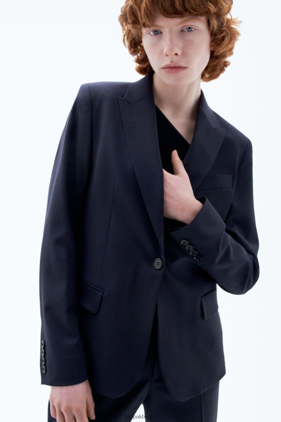 Filippa K L8HHT181 Bekleidung dunkles Marineblau Frauen Sasha Cool Wollblazer