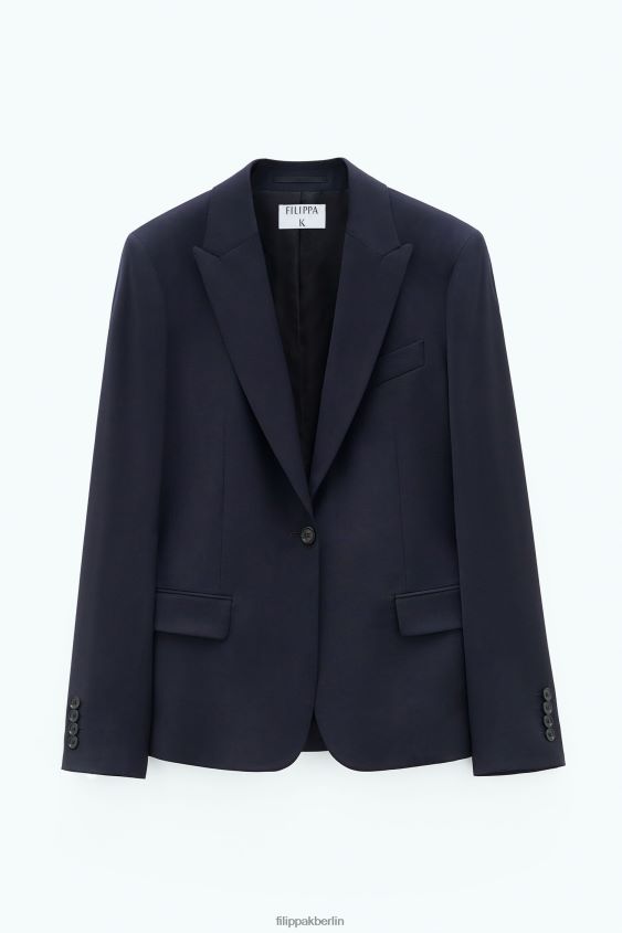 Filippa K L8HHT181 Bekleidung dunkles Marineblau Frauen Sasha Cool Wollblazer