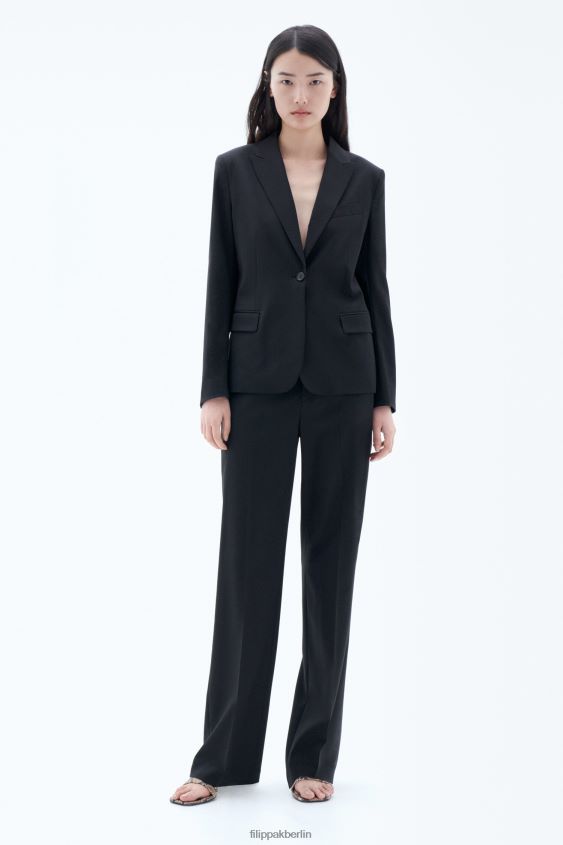 Filippa K L8HHT182 Bekleidung Schwarz Frauen Sasha Cool Wollblazer