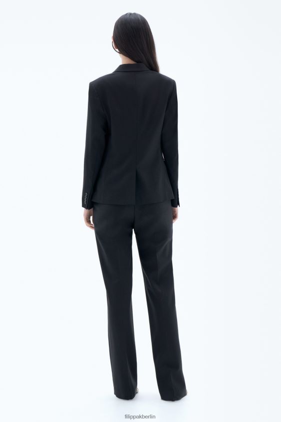 Filippa K L8HHT182 Bekleidung Schwarz Frauen Sasha Cool Wollblazer