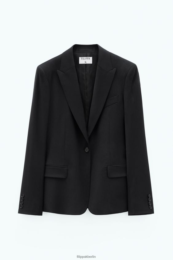 Filippa K L8HHT182 Bekleidung Schwarz Frauen Sasha Cool Wollblazer