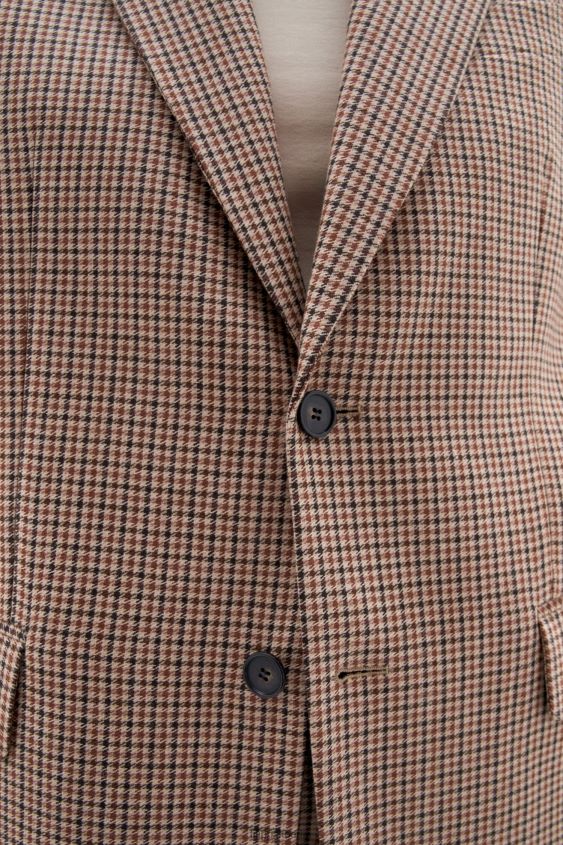 Filippa K L8HHT183 Bekleidung sandbeige/braun kariert Frauen Einreihiger Blazer