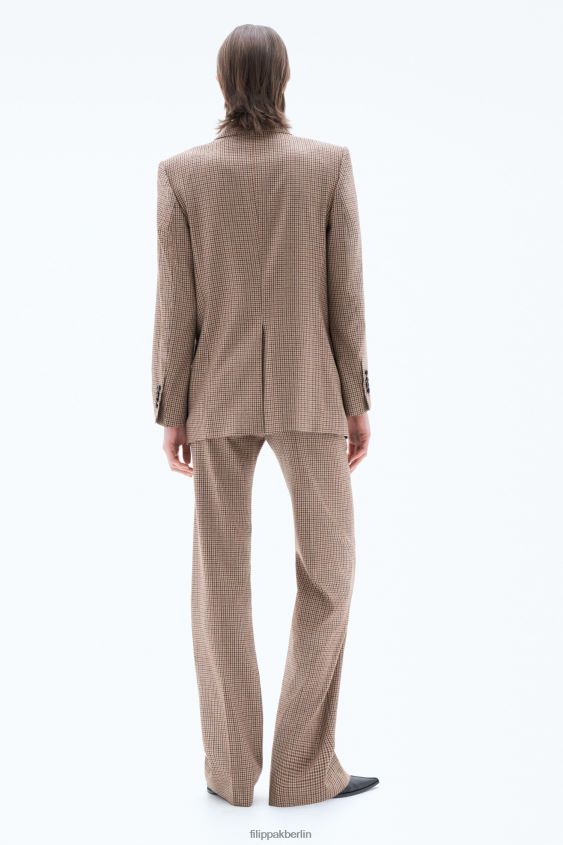 Filippa K L8HHT183 Bekleidung sandbeige/braun kariert Frauen Einreihiger Blazer