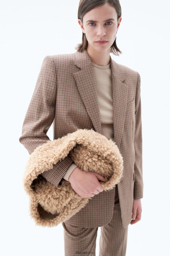 Filippa K L8HHT183 Bekleidung sandbeige/braun kariert Frauen Einreihiger Blazer