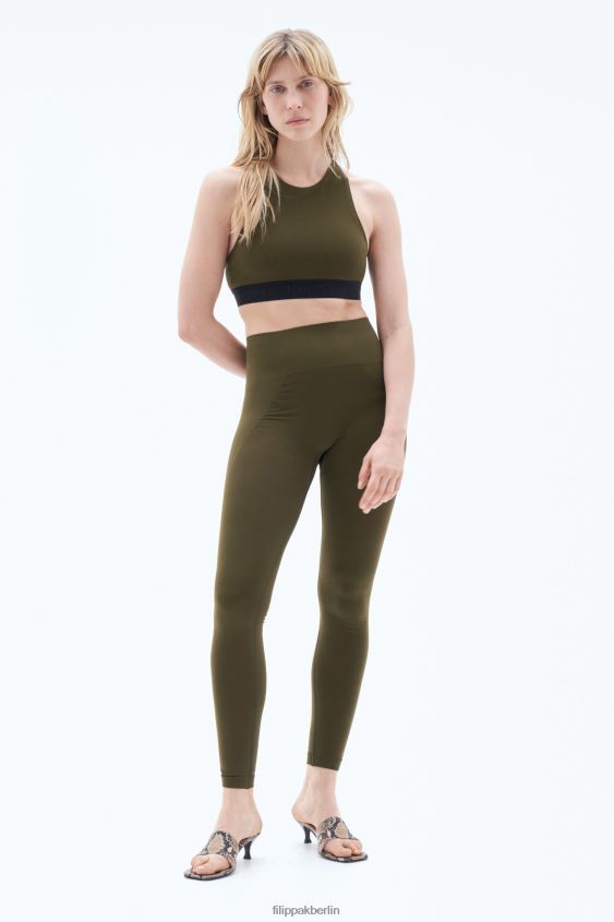 Filippa K L8HHT233 Bekleidung olivgrün Frauen Hohe nahtlose Leggings