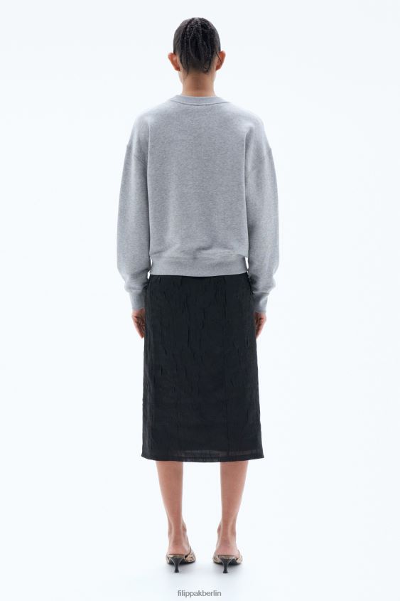Filippa K L8HHT132 Bekleidung hellgrau meliert Frauen Sweatshirt