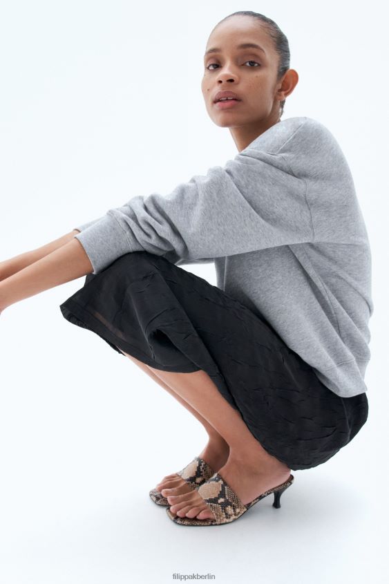 Filippa K L8HHT132 Bekleidung hellgrau meliert Frauen Sweatshirt