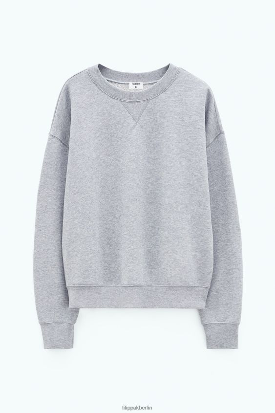 Filippa K L8HHT132 Bekleidung hellgrau meliert Frauen Sweatshirt