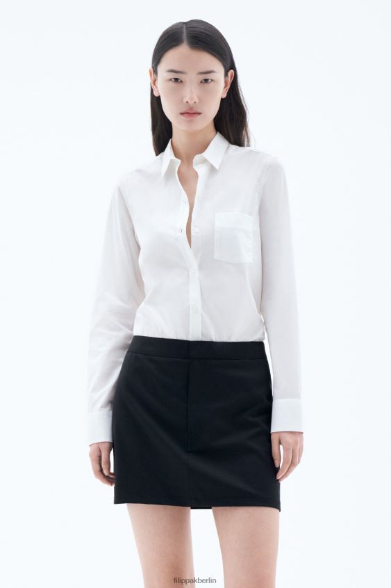 Filippa K L8HHT189 Bekleidung Weiß Frauen klassisches Stretchhemd