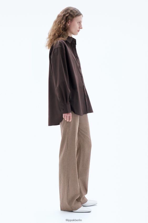 Filippa K L8HHT191 Bekleidung dunkle Schokolade Frauen Sammy-Shirt