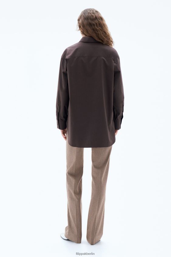 Filippa K L8HHT191 Bekleidung dunkle Schokolade Frauen Sammy-Shirt