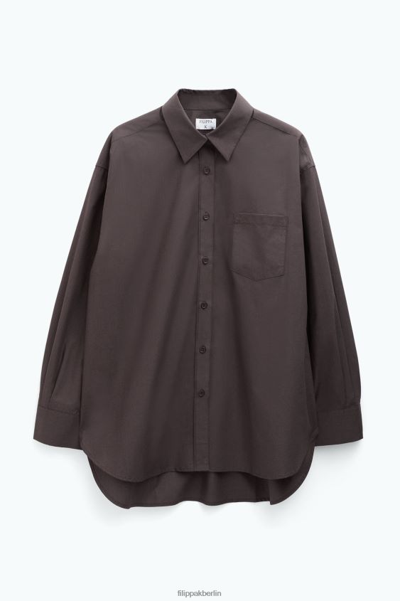 Filippa K L8HHT191 Bekleidung dunkle Schokolade Frauen Sammy-Shirt