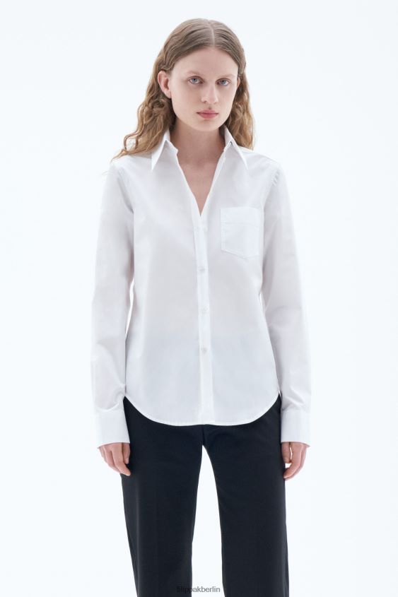 Filippa K L8HHT193 Bekleidung Weiß Frauen Popeline-Hemd