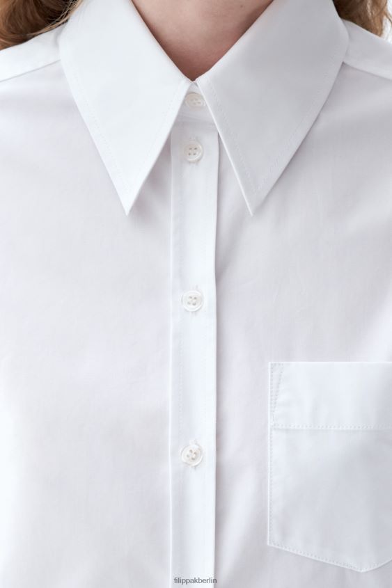 Filippa K L8HHT193 Bekleidung Weiß Frauen Popeline-Hemd