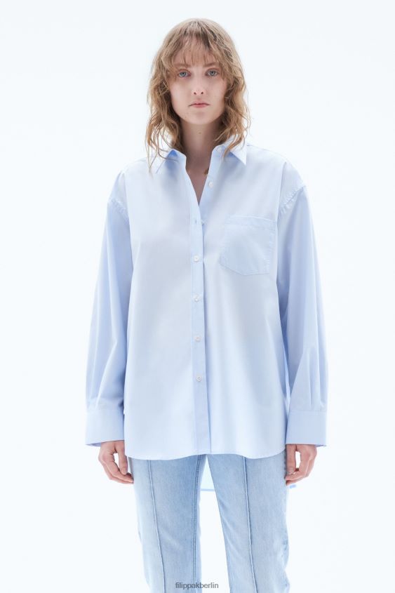 Filippa K L8HHT194 Bekleidung sanftes Blau Frauen Sammy-Shirt