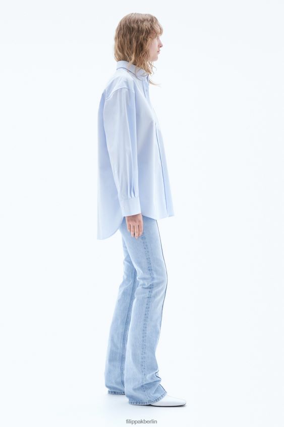 Filippa K L8HHT194 Bekleidung sanftes Blau Frauen Sammy-Shirt