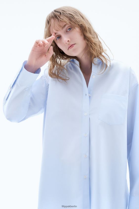 Filippa K L8HHT194 Bekleidung sanftes Blau Frauen Sammy-Shirt