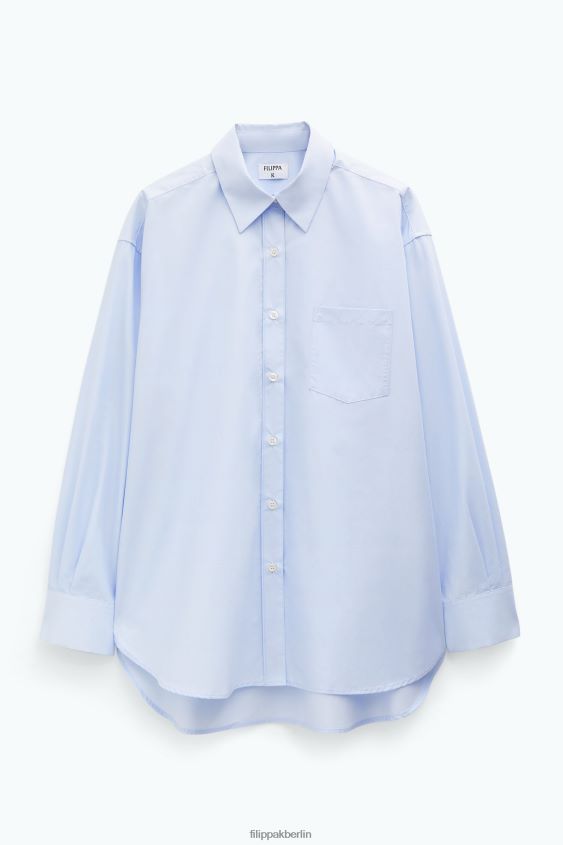 Filippa K L8HHT194 Bekleidung sanftes Blau Frauen Sammy-Shirt
