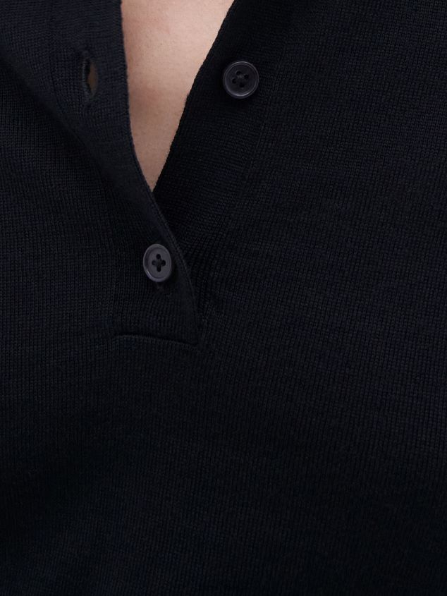 Filippa K L8HHT84 Bekleidung Schwarz Frauen Merino-Poloshirt
