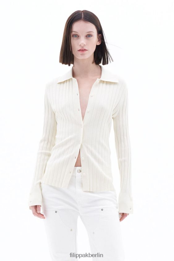 Filippa K L8HHT85 Bekleidung Butter Frauen gestricktes Hemd