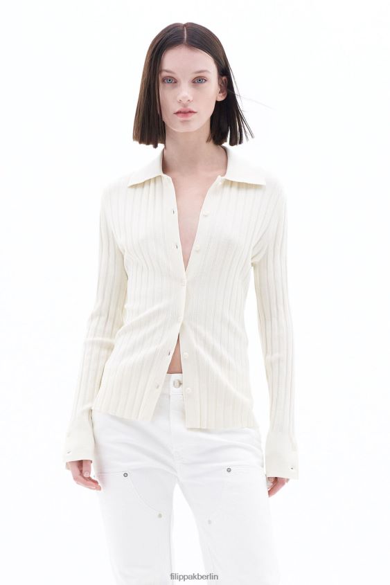 Filippa K L8HHT85 Bekleidung Butter Frauen gestricktes Hemd