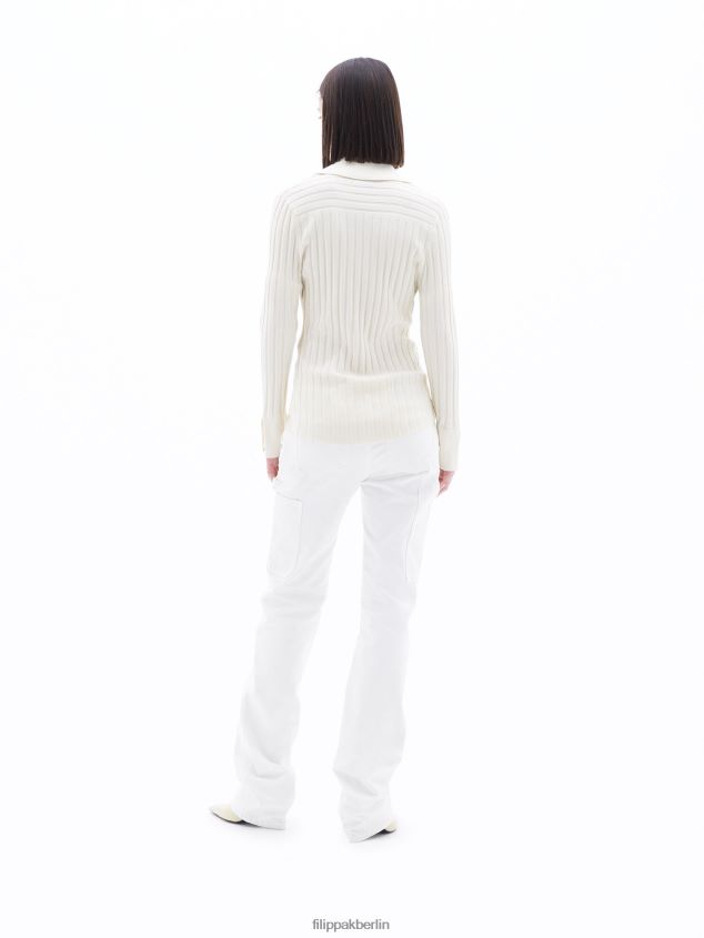 Filippa K L8HHT85 Bekleidung Butter Frauen gestricktes Hemd