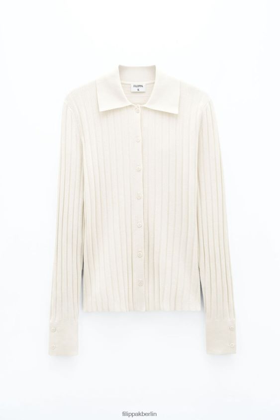 Filippa K L8HHT85 Bekleidung Butter Frauen gestricktes Hemd
