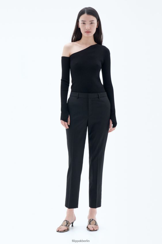 Filippa K L8HHT100 Bekleidung Schwarz Frauen Emma kurze Hose aus cooler Wolle