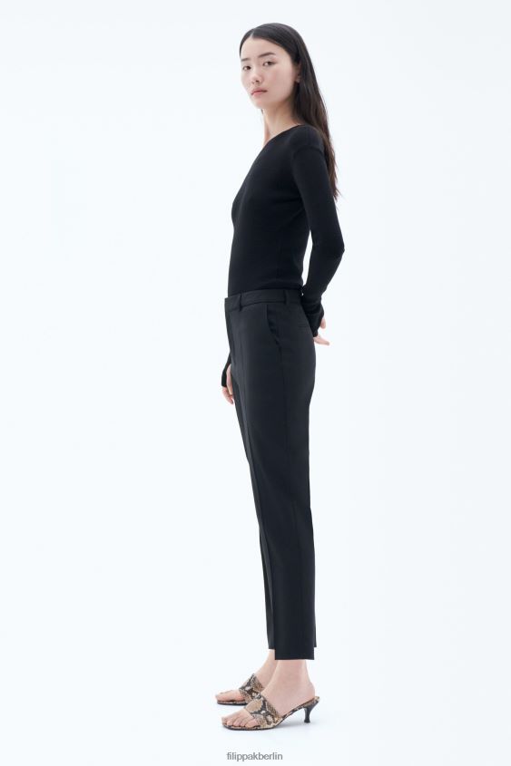 Filippa K L8HHT100 Bekleidung Schwarz Frauen Emma kurze Hose aus cooler Wolle