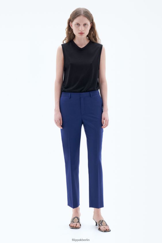 Filippa K L8HHT101 Bekleidung Meerblau Frauen Emma kurze Hose aus cooler Wolle
