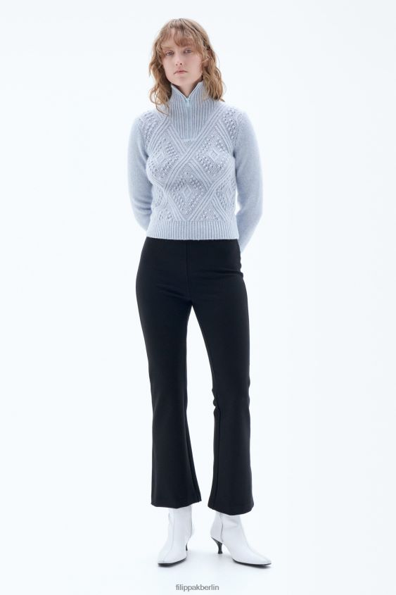 Filippa K L8HHT102 Bekleidung Schwarz Frauen Ausgestellte Hose aus Jersey