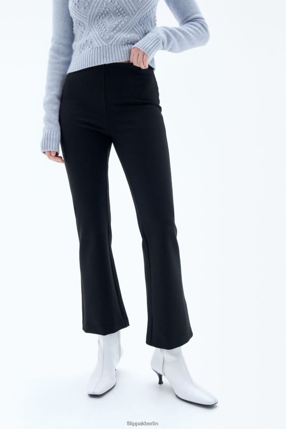 Filippa K L8HHT102 Bekleidung Schwarz Frauen Ausgestellte Hose aus Jersey