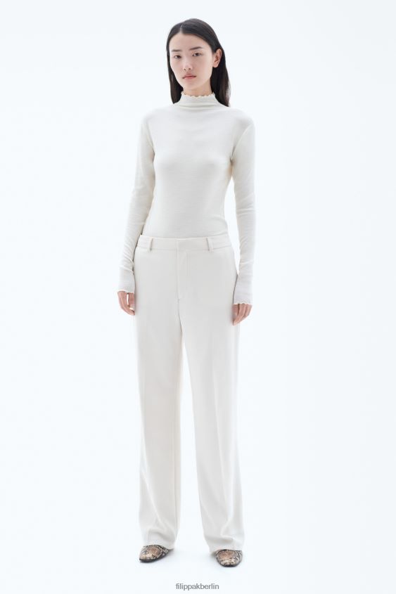 Filippa K L8HHT110 Bekleidung Elfenbein Frauen Hutton-Hose