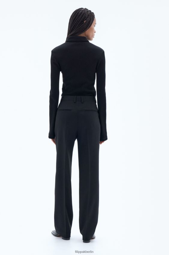 Filippa K L8HHT112 Bekleidung Schwarz Frauen Cara-Flanellhose
