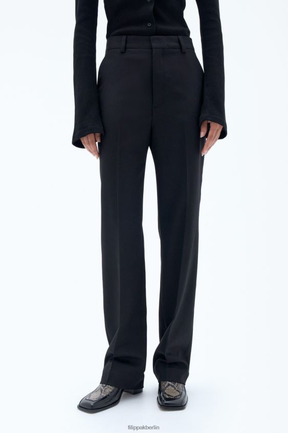 Filippa K L8HHT112 Bekleidung Schwarz Frauen Cara-Flanellhose