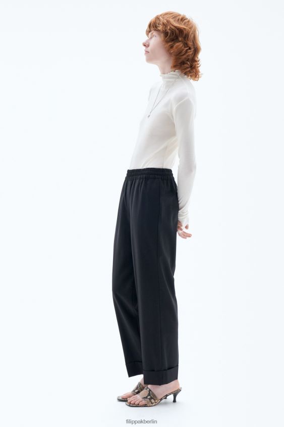 Filippa K L8HHT113 Bekleidung Schwarz Frauen Franca coole Wollhose