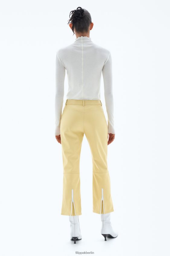 Filippa K L8HHT117 Bekleidung heller Bernstein Frauen Kick-Flare-Lederhose