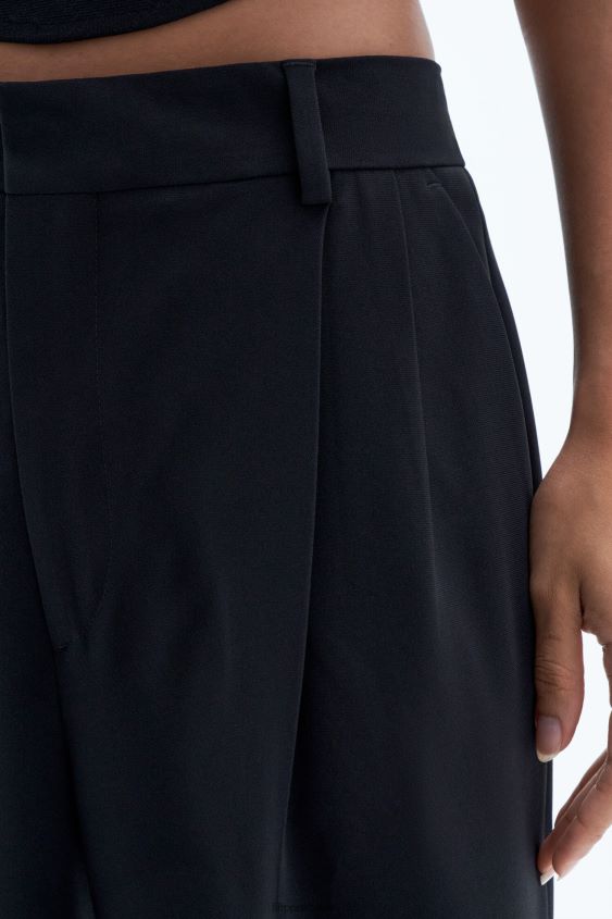 Filippa K L8HHT87 Bekleidung Schwarz Frauen Bundfaltenhose