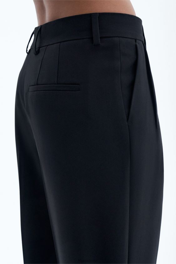 Filippa K L8HHT87 Bekleidung Schwarz Frauen Bundfaltenhose