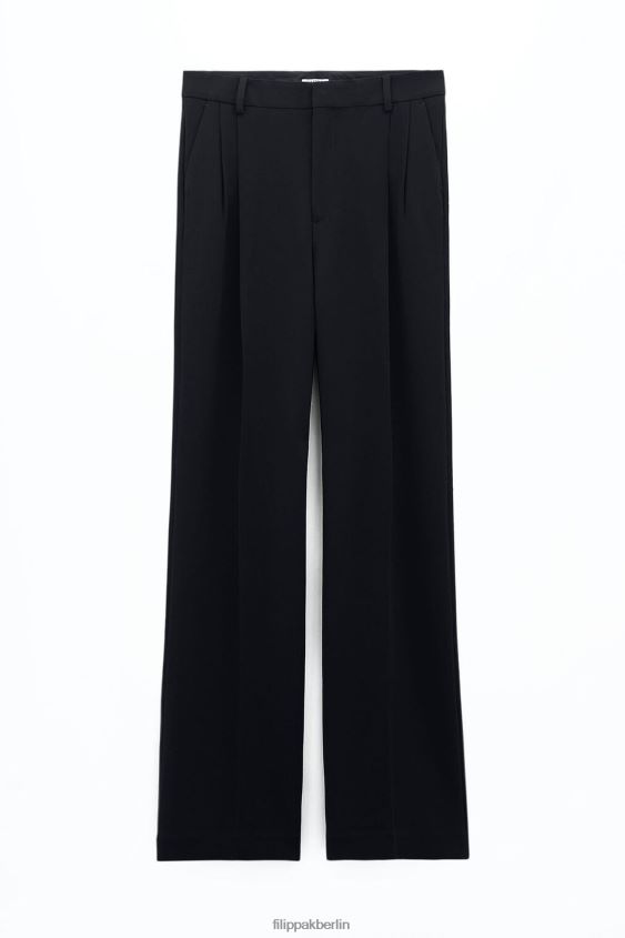 Filippa K L8HHT87 Bekleidung Schwarz Frauen Bundfaltenhose