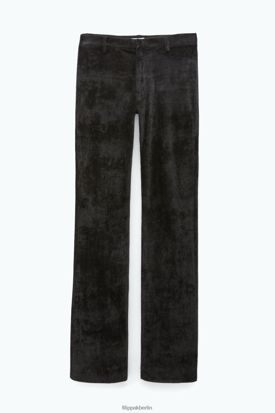 Filippa K L8HHT88 Bekleidung Schwarz Frauen Cordhose mit niedriger Taille