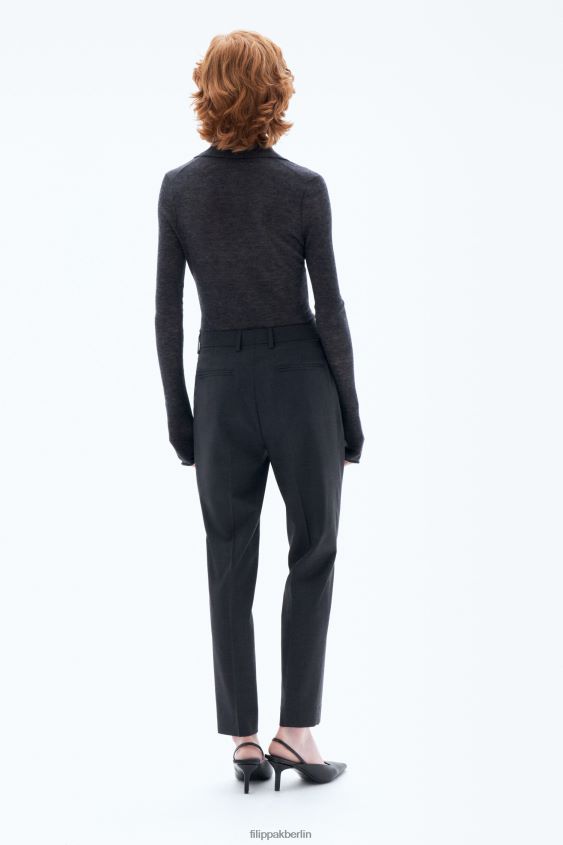 Filippa K L8HHT90 Bekleidung Anthrazit-Melange Frauen Emma kurze Hose aus cooler Wolle