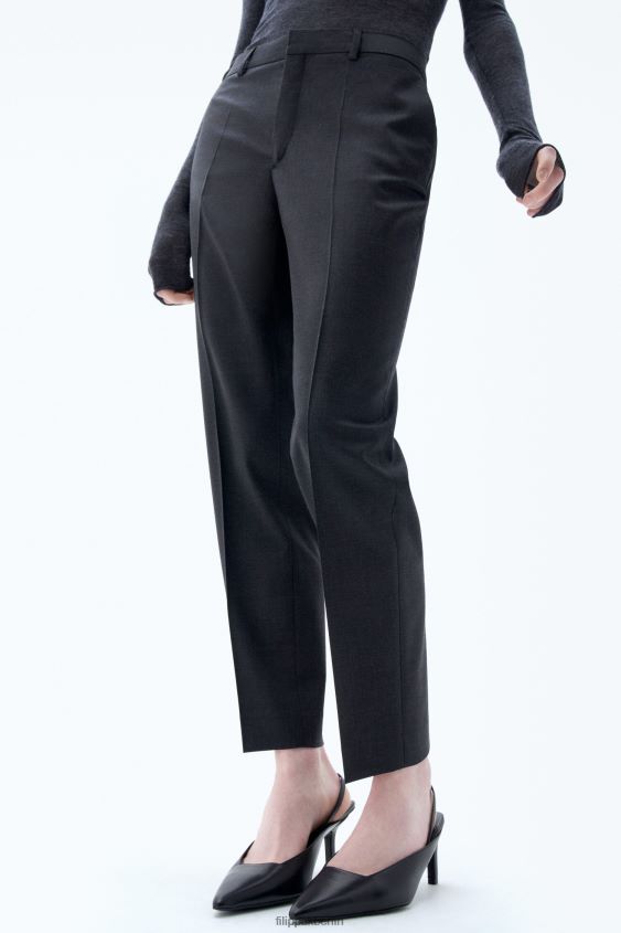 Filippa K L8HHT90 Bekleidung Anthrazit-Melange Frauen Emma kurze Hose aus cooler Wolle