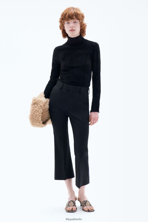 Filippa K L8HHT92 Bekleidung Schwarz Frauen Kurze Kick-Flare-Hose